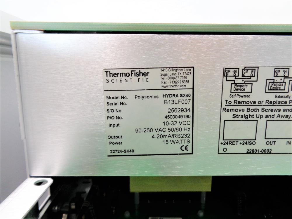 Thermo Fisher Polysonics Hydra SX40 Dedicated Dual Doppler Flowmeter